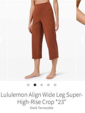 lululemon athletica Rust Cropped High-Rise Leggings Pants